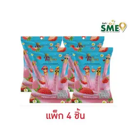 ไร่ทับทิมสยาม กล้วยสติ๊กตากเคลือบนมรสสตรอว์เบอร์รี