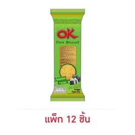 โอเค ทิน บิสกิตแผ่นบาง รสสาหร่าย