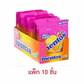 เมนทอส ลูกอมรสผลไม้ ซิปล็อค 48.