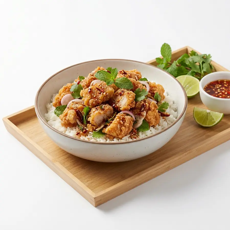 ข้าวยำไก่แซ่บ