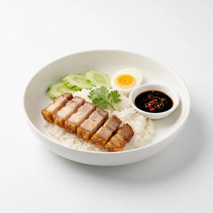 ข้าวหมูกรอบ