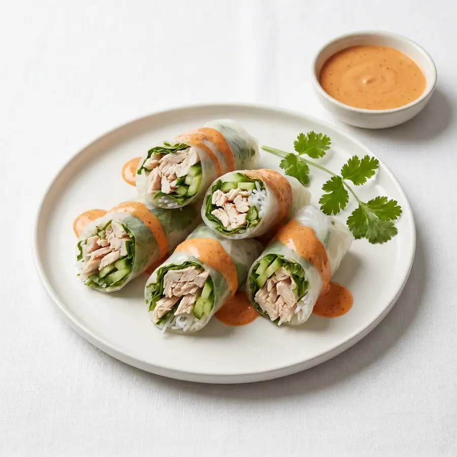 สูตรสลัดโรลอกไก่น้ำจิ้มซีฟู้ด