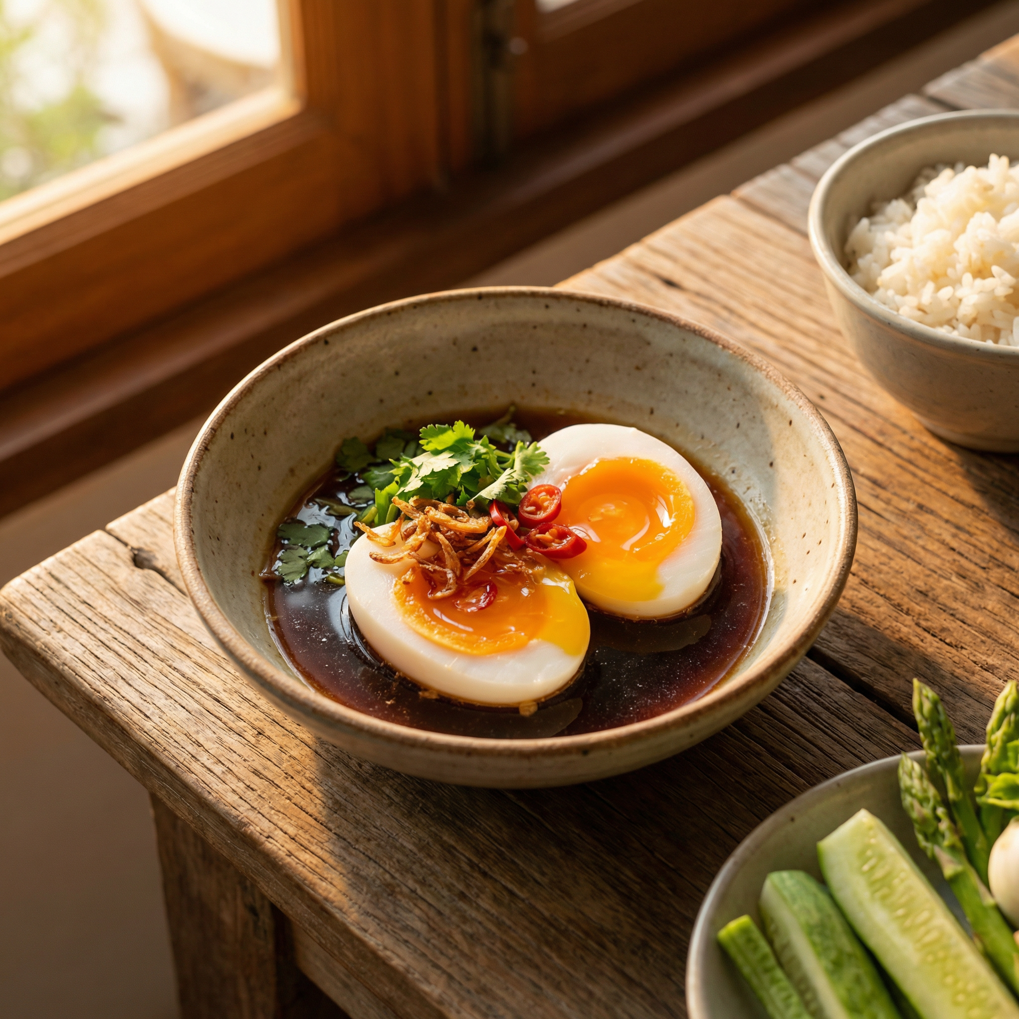Egg Soup Grilled Matoom