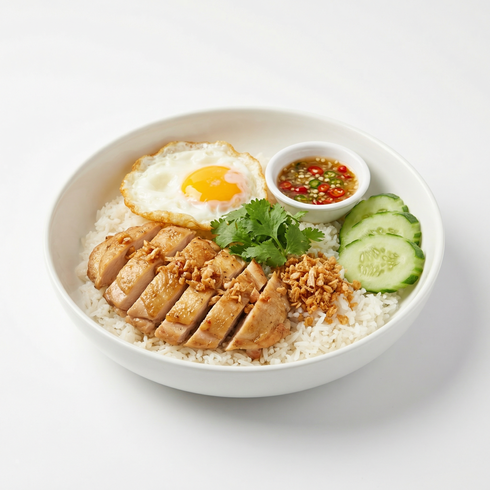 ข้าวอกไก่กระเทียม
