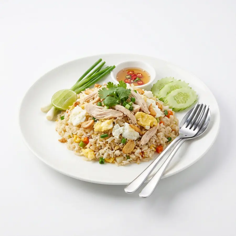 ข้าวผัดอกไก่ไข่ขาว