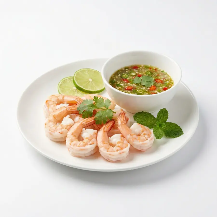 กุ้งลวกจิ้มซีฟู้ด