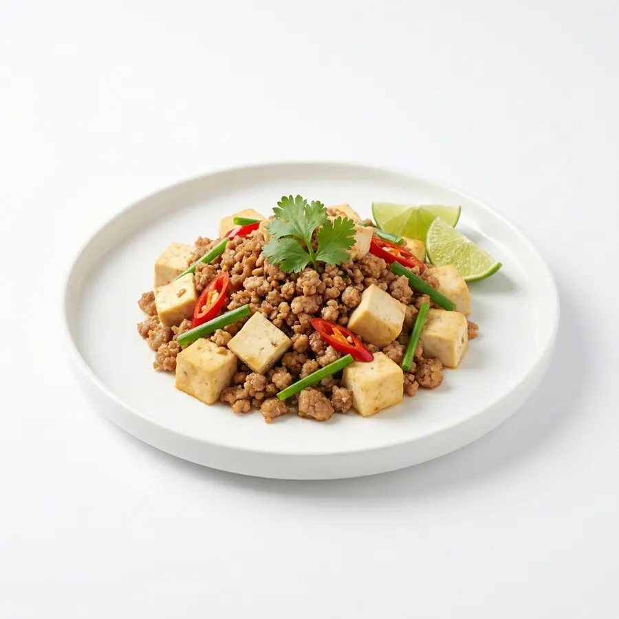 หมูสับผัดเต้าหู้
