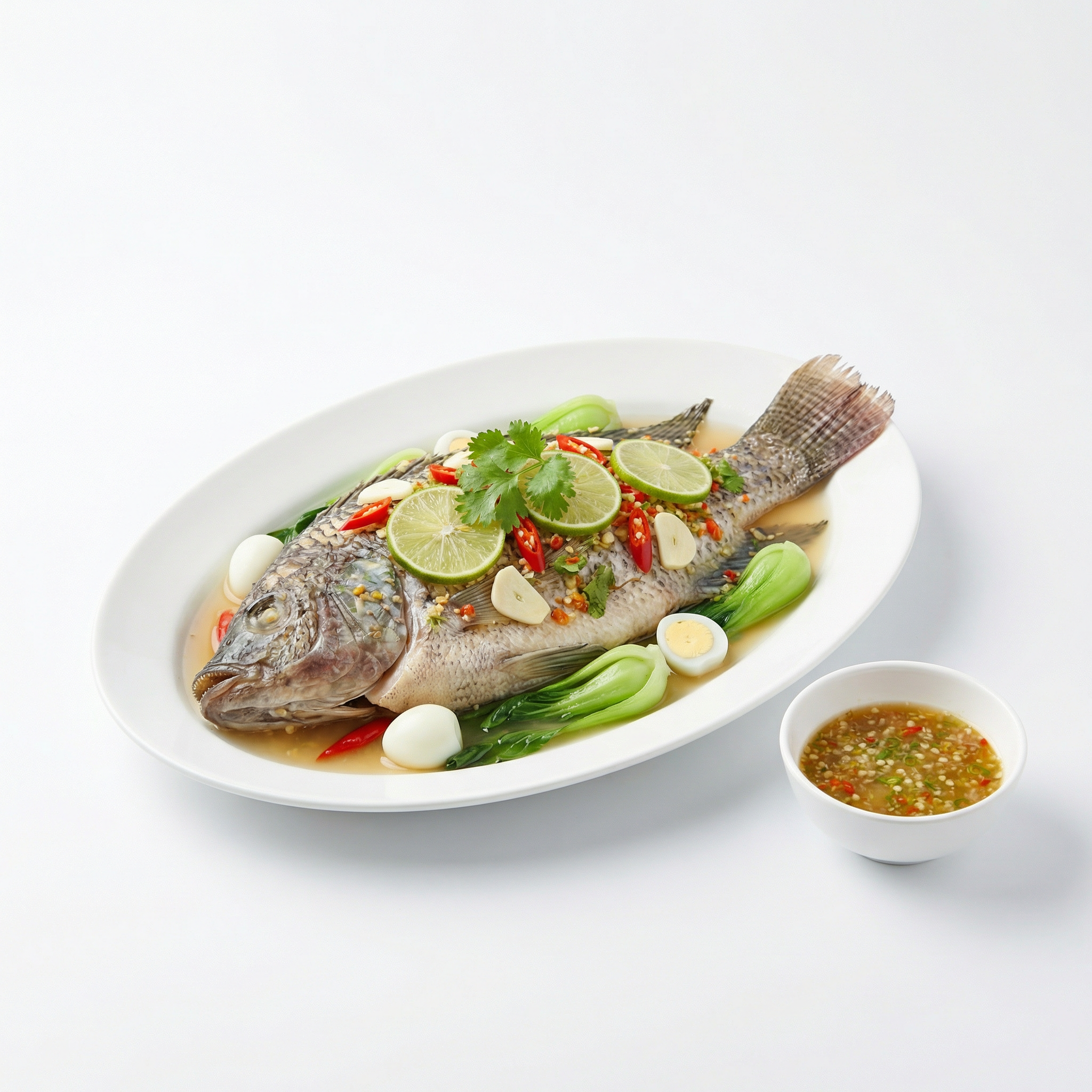 ปลาทับทิมนึ่งมะนาว