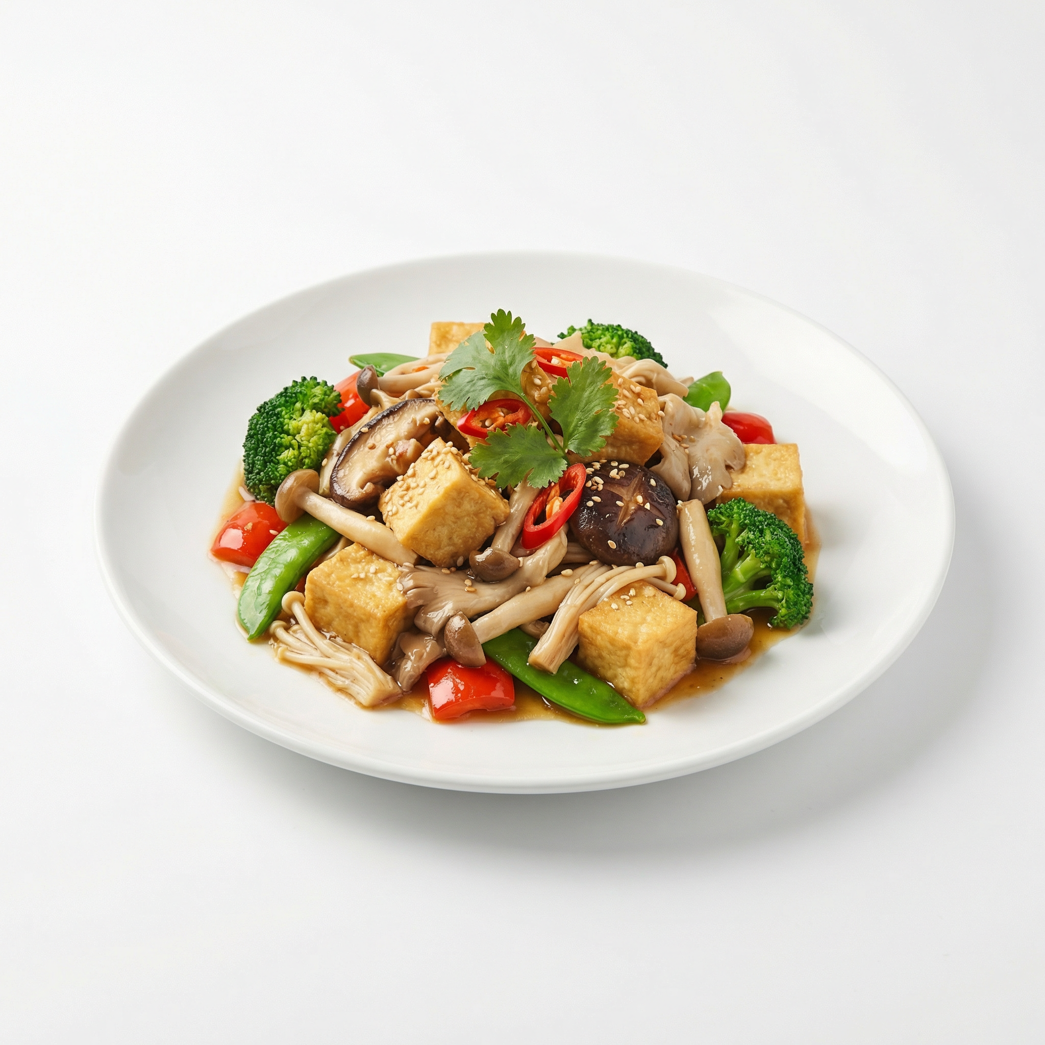 เต้าหู้ผัดเห็ดรวม